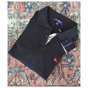 BRAND NEW Burberry black polo shirt! NWT
